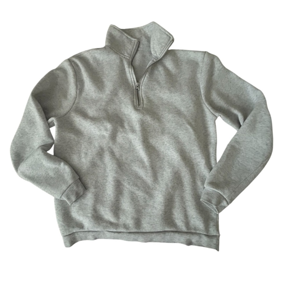 Quarter Zip Collared Pullover Sweatshirt